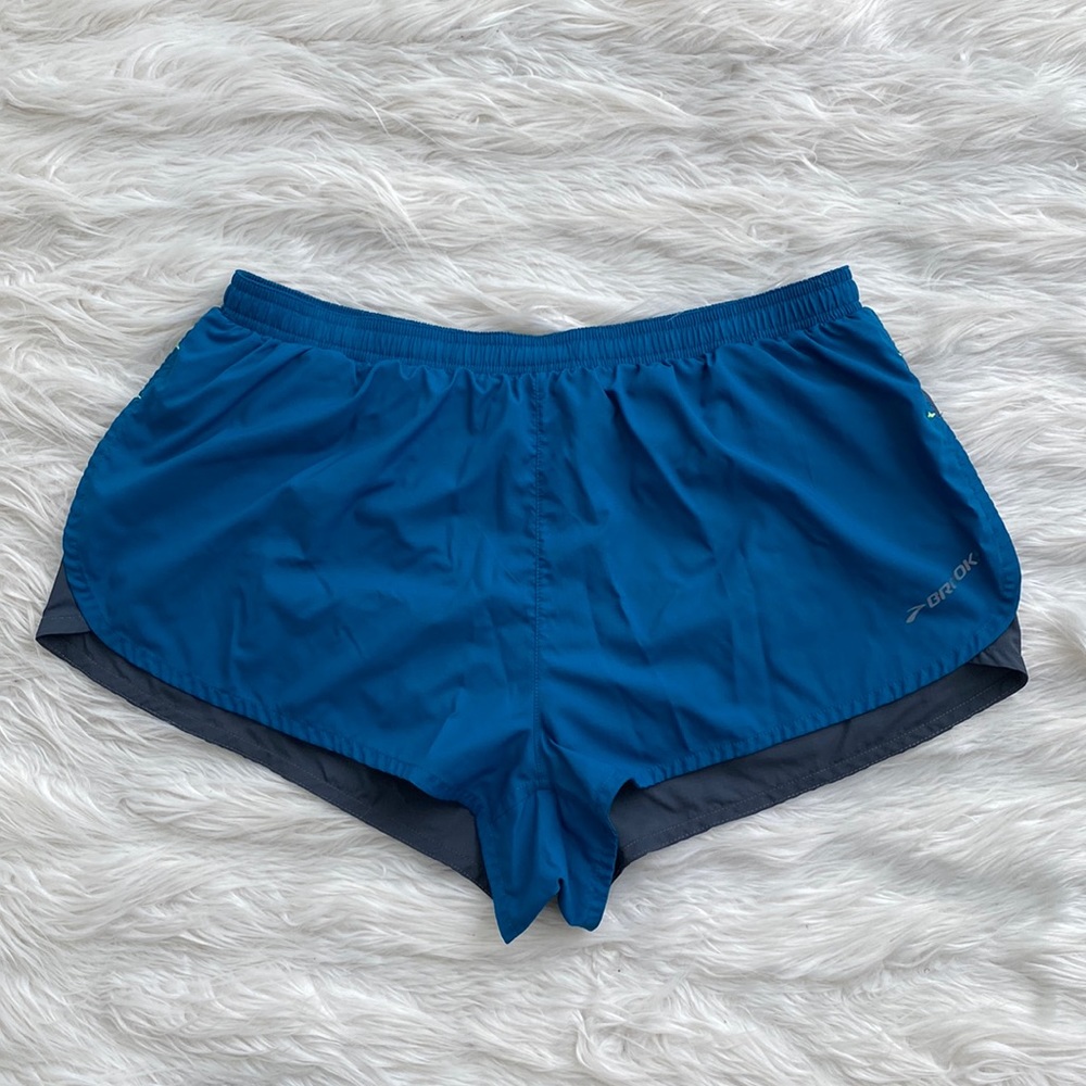 Brooks | Teal Running Shorts